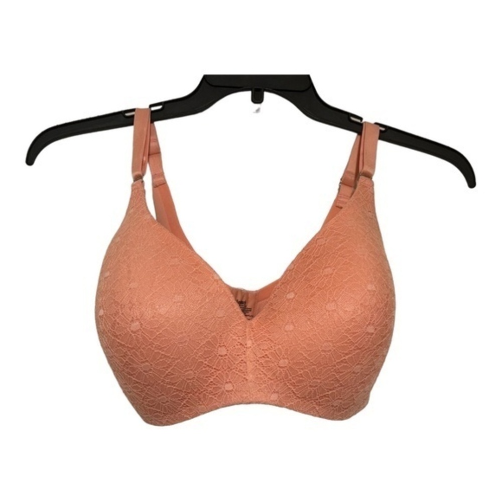 Sleekback La Vie en Rose Womens Peach Bra Lace Lined 38DD